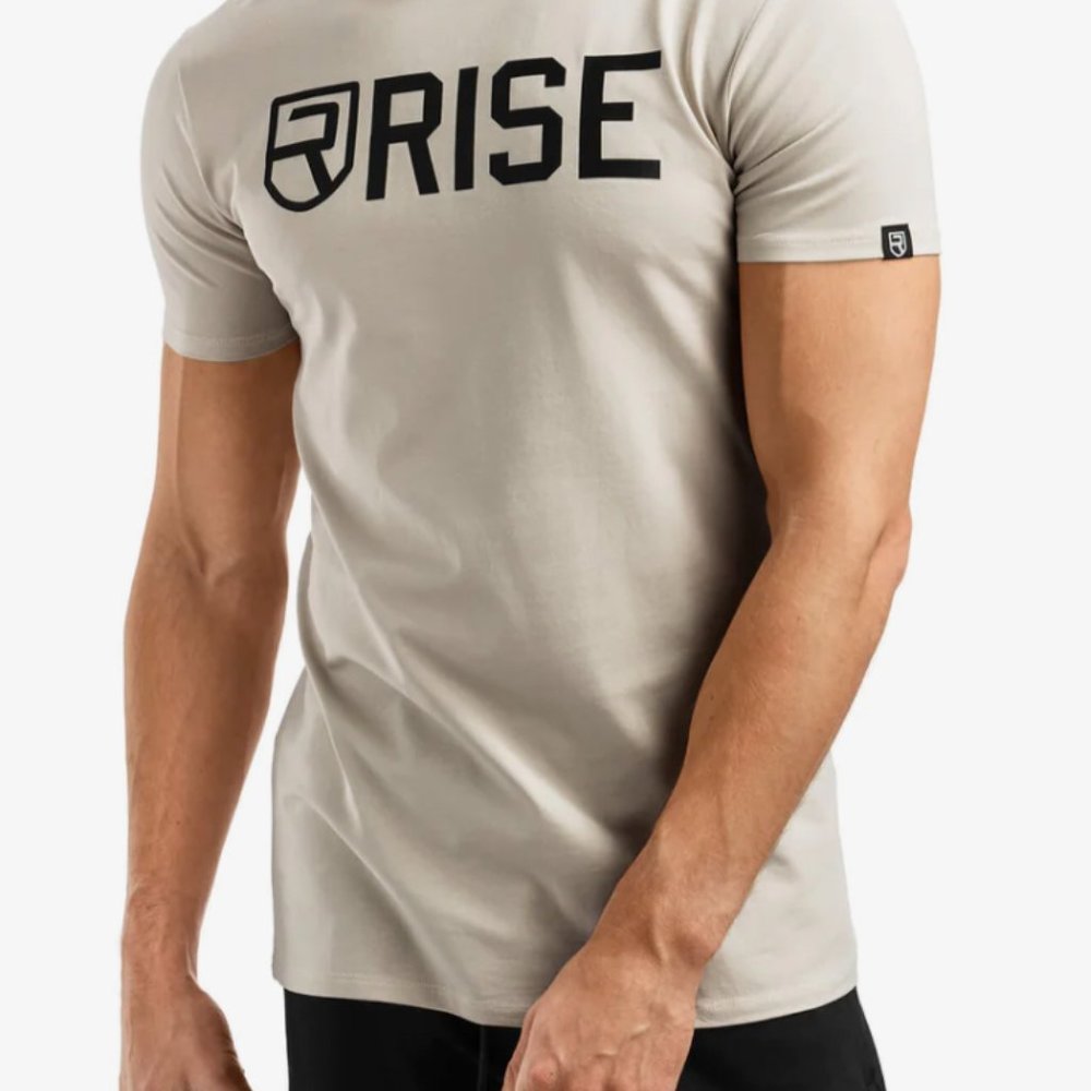 Rise Gym Apparel Gym T-Shirt Sandstorm Tan Size Small *Price Negotiations*